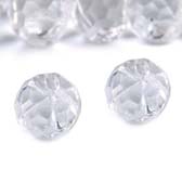 Csiszolt gyöngy gomb  10mm - CLEAR (Színtelen)